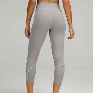 Lululemon Base Pace High-Rise Reflective Crop 23" Gull Grey